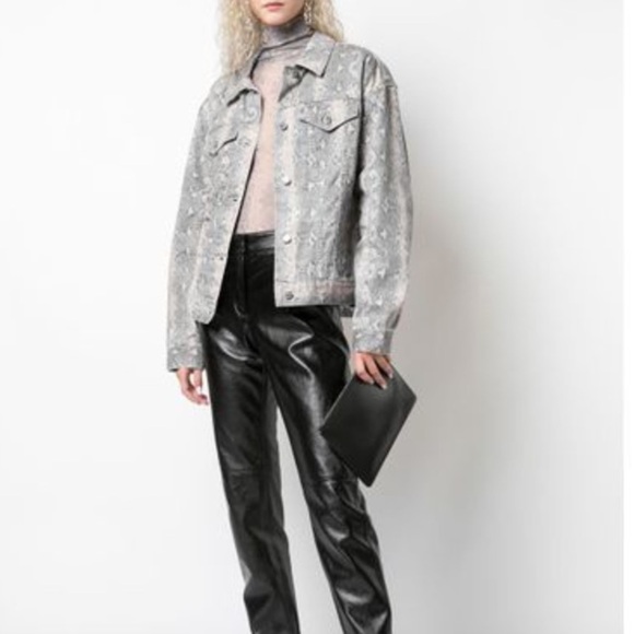 Ksubi Kobra Oversized Jacket Neutral Washed Snakeskin Denim Beige/Python - Picture 11 of 13